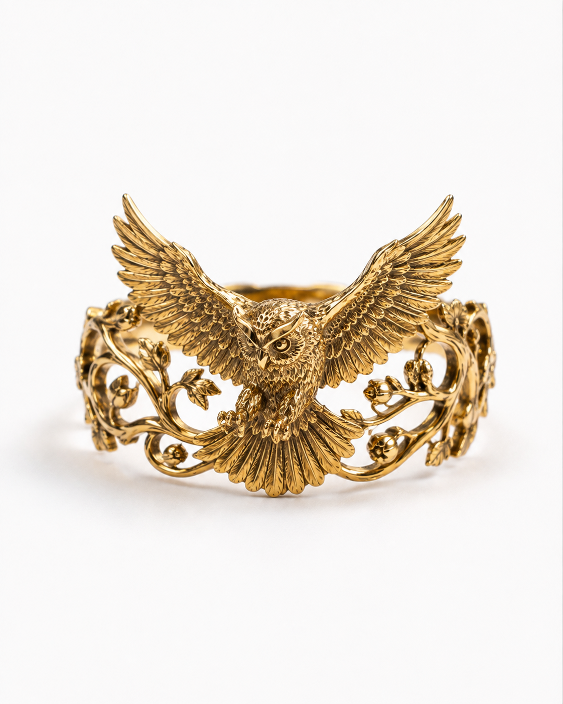 The Strigoria Nightfall Owl Openwork Ring